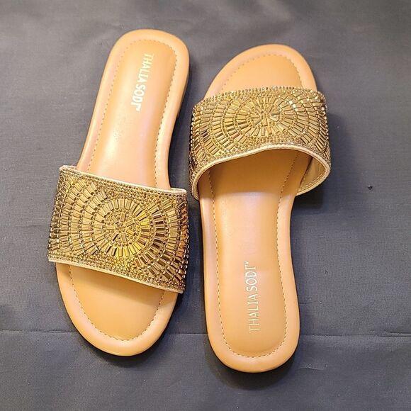 BRAND NEW THALIA SODI RHINESTONE EMBELLISHEDE WOMEN'S SLIDER G1 - Picture 5 of 15